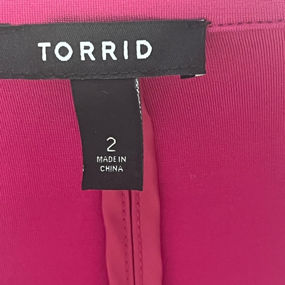 Torrid Plus Size 2 Pleated Peplum Open Blazer Jac… - image 6